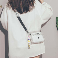 夏天透明果冻小包包女2021新款潮ins时尚洋气百搭迷你单肩斜挎包 白色 送小兔子钥匙扣