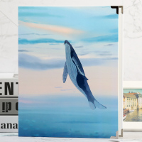 电影票火车票收藏册票据收纳纪念旅行收集门相册本情侣异地恋神器 蓝鲸 火车票/电影票160张+飞机票/门票60张+5寸照片