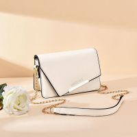 高级感链条小包包2021新款潮流行洋气百搭单肩斜挎女士洋气大容量 白色常规
