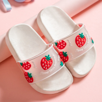 儿童拖鞋女夏防滑软底室内外宝宝中小童小孩可爱小公主女童凉拖鞋 白底草莓 24-25码/内长16cm 标准码