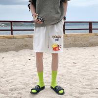 短裤男夏季潮流外穿沙滩裤宽松篮球大码休闲五分薄款速干胖子裤子 KC257白色 M(90-110斤)