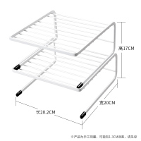 日本CAINZ厨房置物架橱柜多层碗架盘子收纳架2层沥水碗碟家用架子 厨房置物架1套