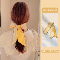 赵丽颖同款发带女夏绑发编发丝带扎头发丝巾夏季薄款头饰头花饰品 黄色榴莲