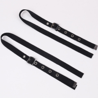 牛仔背带裙上的带子 女士帆布可调节2厘米宽背带裤的替换肩带配件 黑色 75cm