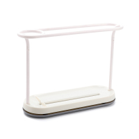 水槽台面抹布架置物架厨房水池家用大全百洁布收纳架洗碗布沥水架 白色