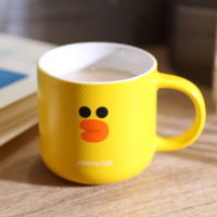 九阳卡通LINE FRIENDS联名萌趣可爱咖啡杯潮流情侣马克杯 黄色莎莉鸡