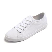 环球夏季薄款透气文艺小白鞋女鞋2021新款学生百搭帆布鞋平底布鞋 白色 34