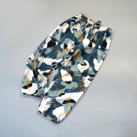 儿童迷彩薄裤子 人造棉防蚊裤 绵绸长裤 男童灯笼裤子夏季棉绸裤 图片色 100码适合身高90cm左右