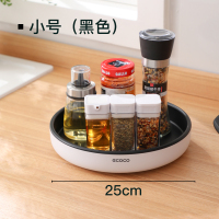 可旋转调料架厨房用品家用大全神器台面调味品置物架 小号-黑色