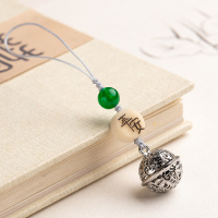 林静手工挂绳情侣宫铃铛手机链挂件男女 创意汽车钥匙扣U盘包挂饰 平安款