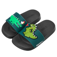 儿童拖鞋夏男童女童宝宝室内家用防滑软底可爱小孩亲子家居凉拖鞋 绿色 24-25码内长16CM