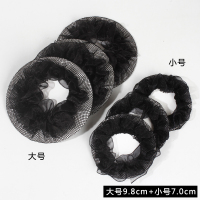 发网女舞蹈头饰女童盘发神器头花网兜儿童丸子 发套 盘头发的发圈 花边款3大+3小