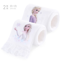 迪士尼女童打底裤春夏2021新款薄女宝宝洋气黑色白色舞蹈裤袜夏装 2条装 白白 SP97305 110cm