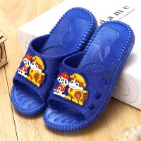 儿童拖鞋夏季女童男童小孩宝宝浴室内家居防滑卡通夏天可爱凉拖鞋 狗狗深蓝色 26码内长15cm【建议1.5-2岁穿】