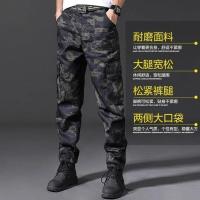 户外工作裤男劳保裤直筒耐磨宽松秋夏电焊工装劳保裤工人帆布裤子 黑鹰四兜(一条装)送编制腰带 M 165建议105-115