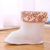 雨鞋女防滑外穿新款时尚女士短筒雨鞋加棉套四季通用成人工作雨靴 雨鞋棉套一对 [联系客服备注码数] 36 [230mm]