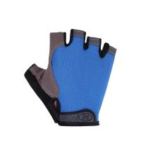 钓鱼抓鱼手套夏冰丝露三指防水防晒透气户外垂钓耐磨半指防刺渔具 冰丝网布半指(蓝色) 手套一双(无礼品)