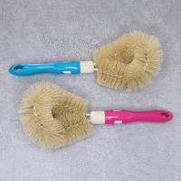 杯刷清洁水杯子茶杯水瓶长柄刷子无死角杯刷子去污神器奶瓶清洗刷 剑麻锅刷[1把]颜色随机