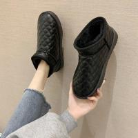 雪地靴女款加厚鞋子2020新款面包鞋学生韩版冬加绒棉靴防水短靴 黑色 36