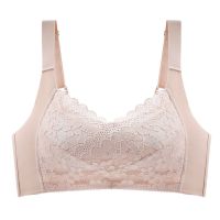 大码夏季女内衣套装超薄款文胸罩大胸显小无钢圈聚拢收副乳防下垂 满天星肤色 单件 34B/75B[超薄]