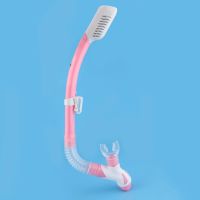 防紫外线镀膜潜水镜 自由浮潜面镜 大框硅胶潜水眼镜男女蛙镜装备 潜水呼吸管-粉红