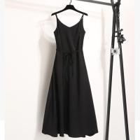 单/大码女装200斤胖妹妹小西装套装女春季新款显瘦连衣裙两件套潮 黑色连衣裙[单件连衣裙] M 建议100斤以下