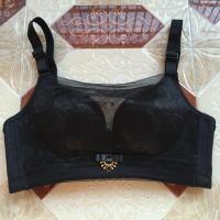 抹胸防走光无痕内衣聚拢调整型性感无钢圈文胸罩少女单件/套装 黑色单件 32/70A（上薄下厚杯）