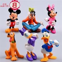 迪斯尼米奇妙妙屋米奇米妮高飞模型玩偶公仔玩具烘焙蛋糕摆件礼物 B款6个