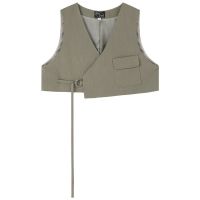 MG小象小清新马甲女2021春季新款休闲时尚百搭潮流马甲女 马甲-绿色 XS