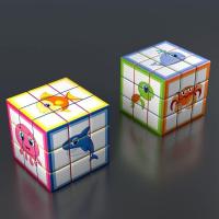 趣味卡通魔方原创图案玩具早教开发智力拼图动漫三阶套装儿童益智 款式7-纸盒装