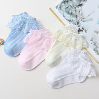 女童袜白色儿童袜子春秋薄款夏网眼舞蹈蕾丝花边袜短袜宝宝袜小孩 2双装颜色自选或者随机发 1-3岁/21-25鞋码