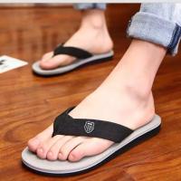 人字拖男潮室外拖鞋男夏时尚外穿男士夹脚个性韩版凉拖防滑沙滩鞋 小贝浅灰色 39