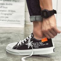 夏季网鞋男2021新款小白鞋透气板鞋韩版潮流百搭休闲鞋子镂空男士 D40黑色（帆布） 39