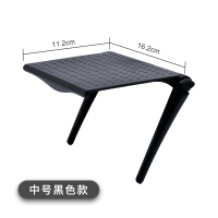 电视机顶盒置物架显示器收纳架路由器置物架免打孔挂架整理架 [黑色]