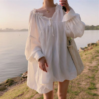 泡泡袖白衬衫女春秋复古港味设计感小众心机法式长袖外穿百搭上衣 白色 M