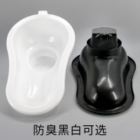 简易马桶装修临时蹲便器装修用马桶一次性防臭工地专用塑料坐便器 黑色或白色(无盖)50个以上