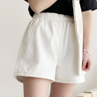工装短裤女2021新款高腰外穿白色夏季薄款ins宽松春款五分休闲潮 白色 S