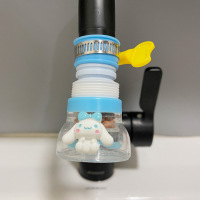 儿童卡通嘴延伸器可爱厨房外接花洒净水过滤伸缩喷头 蓝小白