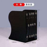 创意伸缩书立架高中生学生用办公卡通折叠书架书靠桌面收纳放书夹加大号课本白色夹书器简约挡书板隔挡板黑色 [特价]纯黑165
