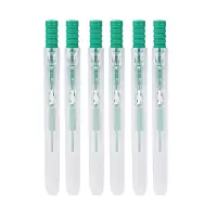 晨光文具 本味系列 荧光笔斧型粗笔头按动式彩色水笔学生用手帐绘图填色专用简约经典记号多色笔 6支荧光笔(绿色)