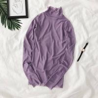 超火cec春夏季韩版百搭t恤网纱打底防晒衫薄款大码长袖内搭上衣潮 紫色【配抹胸】 均码 75-135斤