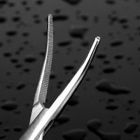 米卡诺 钓鱼摘钩子钳弯头18cm不锈钢脱钩器路亚钳子摘钩钳止血钳