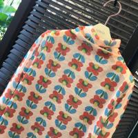 2021秋冬装新款长袖防晒女泫雅风高领网纱亲肤薄款打底衫紧身内搭 红花 均码