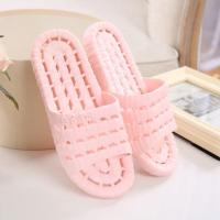 夏季居家男女士拖鞋浴室防滑厚底家居室内家用塑料情侣卡通凉拖鞋 粉红色 36-37[适35-36脚]
