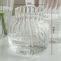 ins风透明玻璃水培水养小花瓶创意清新插花干花鲜花客厅摆件花器 B款(超轻,超薄,超透)