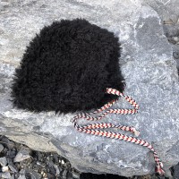 秋冬韩版可爱加厚仿皮草毛绒绒渔夫帽复古东北百搭保暖雷锋帽子女 黑色 M（56-58cm）