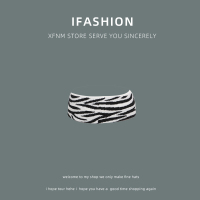 一些摩登时髦的斑马纹帽子女秋冬渔夫帽日系韩版百搭豹纹贝雷帽潮 黑白斑马发带 M(56-58cm)