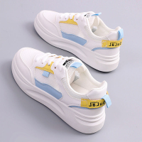 小白鞋子女春夏季薄款2021年新款ins潮百搭平底板鞋网鞋透气网面 兰色 35