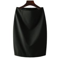 半身职业裙灰色包臀裙女春夏秋工装短裙子工作裙西装裙正装一步裙 黑色 XS