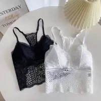 品牌折扣店商场专柜撤柜女装尾货清仓春夏复古蕾丝镂空吊带背心潮 白色 均码(90-135斤可穿)